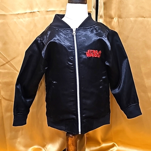 D Disney Star Wars Japanese Fighter Bomber Black Jacket XS - Picture 3 of 14